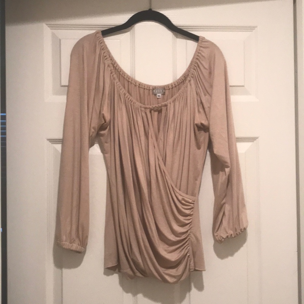 Tan blouse
